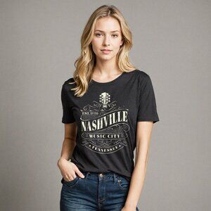 Nashville Music City Graphic Tee, Country Music Festival Shirt